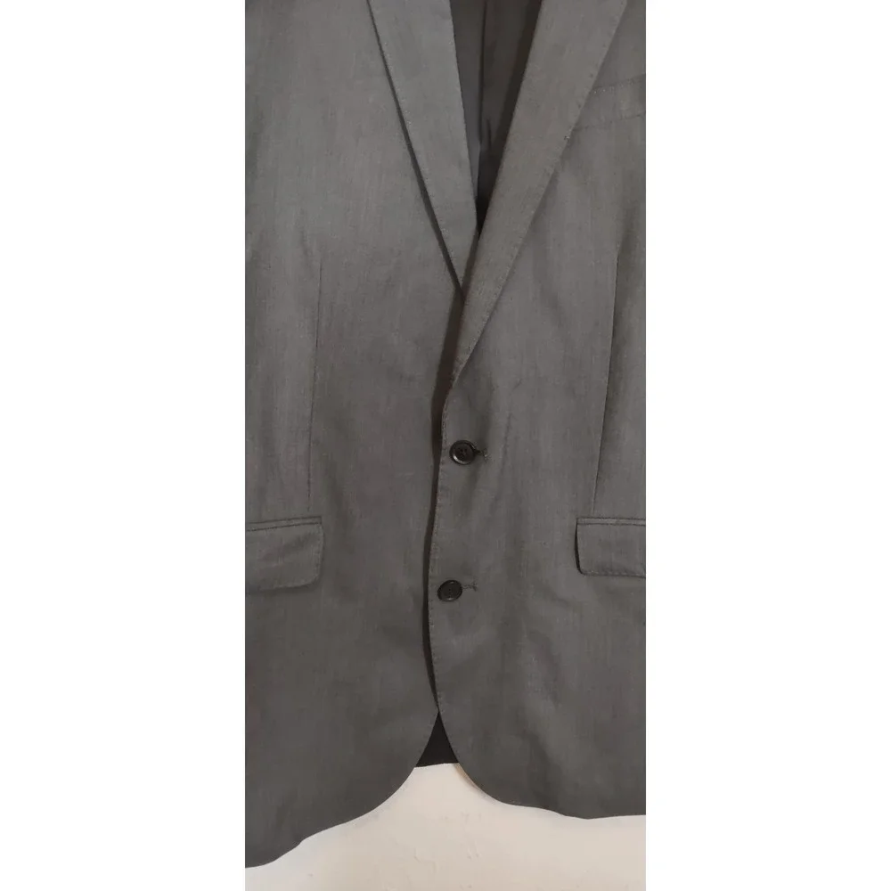 J.Ferrar Slim Men's Sport Coat Blazer Two Button Gray Recycled Polyester  42L
